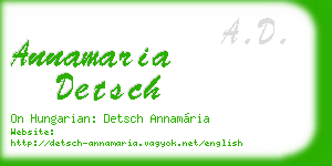 annamaria detsch business card